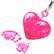 Front Standard. Bepuzzled - 3D Crystal Puzzle - Mini Heart (Pink): 12 Pcs - Pink.