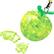 Front Standard. University Games - 3D Crystal Puzzle - Mini Apple (Green): 13 Pcs.