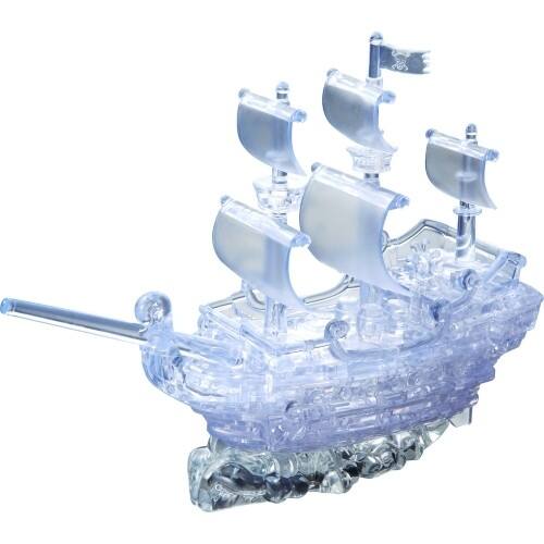 Front Standard. Bepuzzled - 3D Crystal Puzzle - Pirate Ship: 98 Pcs.