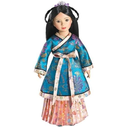 Front Standard. Carpatina - Yuan Dynasty Princess Outfit for 18 inch Dolls.