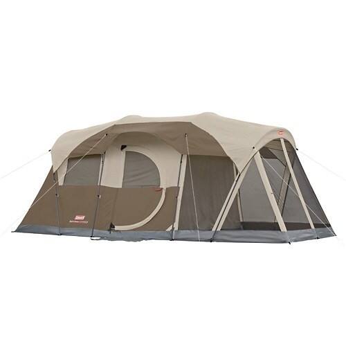 Front Standard. Coleman - WeatherMaster Screened 6 Tent With Hinged Door.
