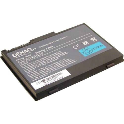 Front Standard. Denaq - 12-Cell 6600mAh Battery for TOSHIBA Satellite 2430, 2435, A30, A35, S2430 Series, PA3250U.