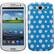 Front Standard. Fosmon - Polka Dot Hard Protector Case Cover for Samsung Galaxy S III S3 SIII - Blue, White.