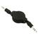 Front Standard. Fosmon - 3.5mm Aux Auxiliary Retractable Audio Cable for the Samsung Galaxy S III S3 - Black.