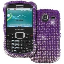 Front Large. Empire - Bling Diamante Case for Samsung Freeform 4 / R390 - Purple.