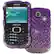 Front Large. Empire - Bling Diamante Case for Samsung Freeform 4 / R390 - Purple.