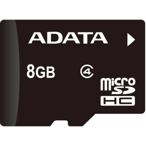Front Standard. Adata - 8 GB microSD High Capacity (microSDHC) - 1 Card.