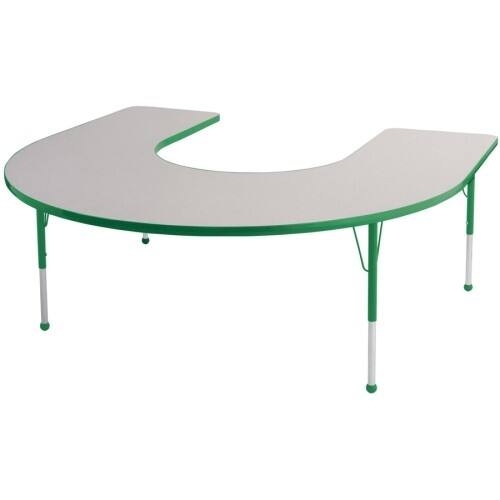 Front Standard. ECR4KIDS - Horseshoe Adjustable Activity Table.