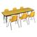 Front Standard. ECR4KIDS - Adjustable Activity Table - Rectangular 24" x 72".