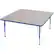 Front Standard. ECR4KIDS - Square Adjustable Activity Table.