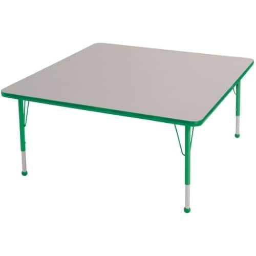Front Standard. ECR4KIDS - Square Adjustable Activity Table.