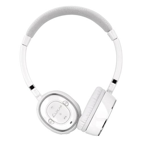 Front Standard. LUXA2 - Bluetooth Stereo Headphone - White.