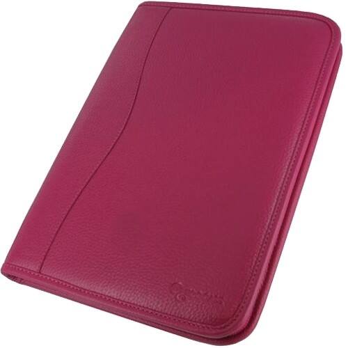 Front Standard. rOOCASE - 3n1 Executive Leather Case Cover for Asus Transformer Pad TF300T - Magenta.