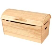 Front Large. KidKraft - Round Top Storage Chest - Natural.