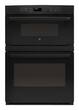 GE - Profile Series 30" Built-In Single Electric Convection Wall Oven with Built-In Microwave - Black-on-Black - Larger Front