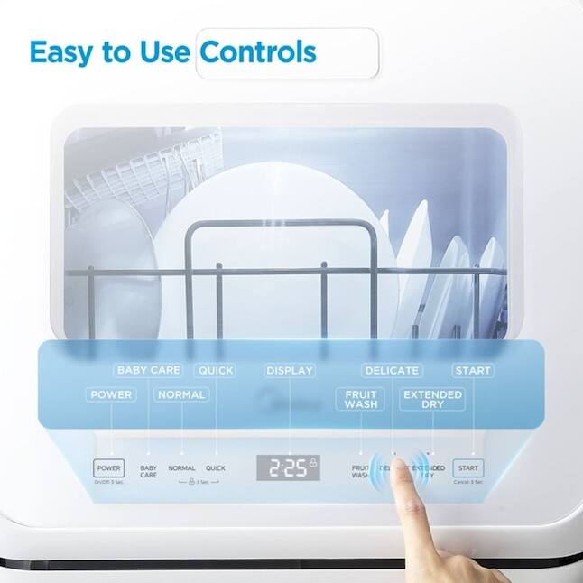 Easy to Use Controls

BABY CARE QUICK DISPLAY DELICATE START

POWER NORMAL FRUIT EXTENDED DRY

POWER BABY CARE NORMAL QUICK CARE

2:25 8 FRUIT WASH DELI EXTENDED START