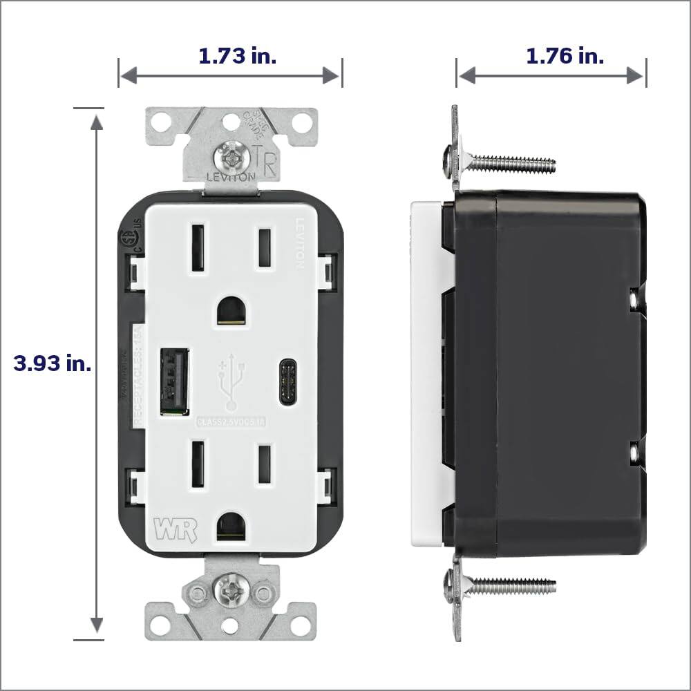 1.73 in.  
1.76 in.  
3.93 in.  
CRANE  
LEVITON  
TR  
LEVITON  
CLASS2-5YDCSIA  
WR