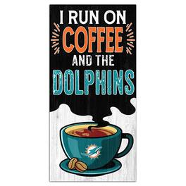 Fan Creations - Miami Dolphins 6" x 12" Coffee Wall Art - Multicolor