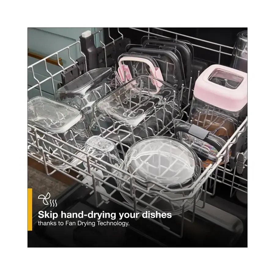 Skip hand-drying your dishes thanks to Fan Drying Technology.