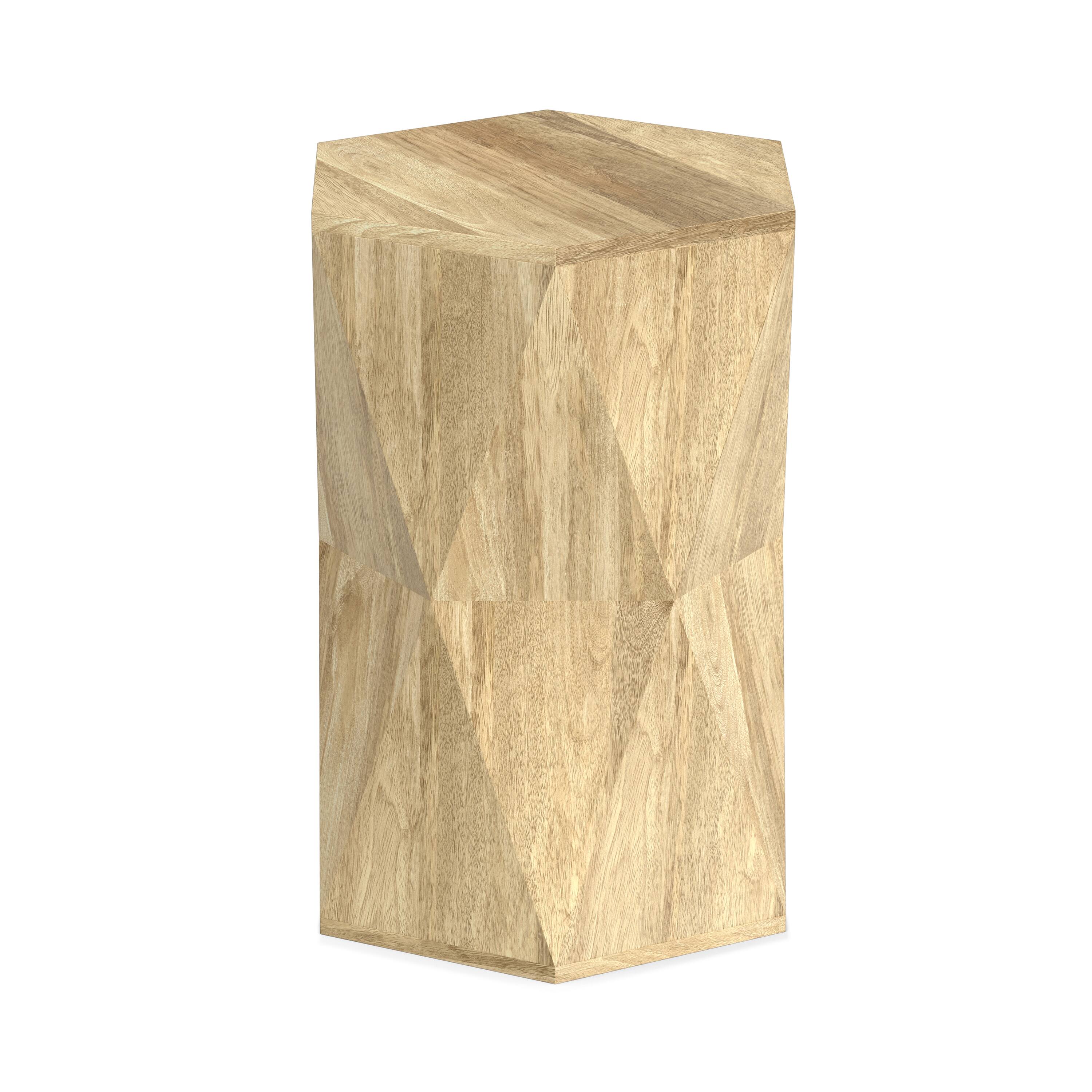 Front. Simpli Home - Mckinley 16 inch Wide Solid Wood Contemporary End Table in Natural, Assembled - Natural.