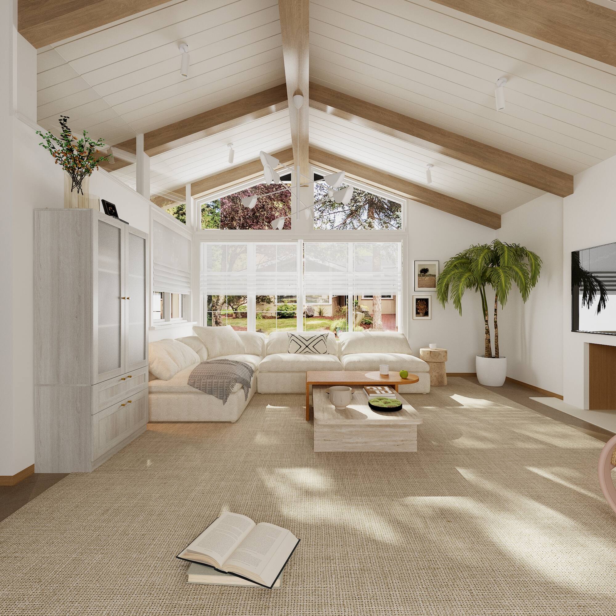 Alt View 9. Famapy - Frosted Tempered Glass Bookcase with Adjustable Shelves and Drawers Modern Storage Cabinet for Living Room - Light Gray.