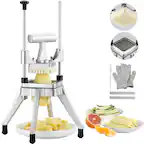 Front. VEVOR - Commercial Vegetable Fruit Chopper 3/8″ Blade Heavy Duty Professional Food Dicer Kattex French Fry Cutter - Silver.