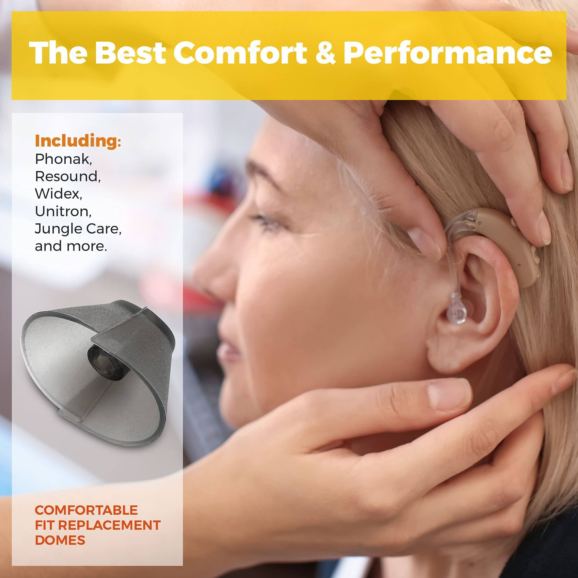 The Best Comfort & Performance

Including:
Phonak,
Resound,
Widex,
Unitron,
Jungle Care,
and more.

COMFORTABLE FIT REPLACEMENT DOMES