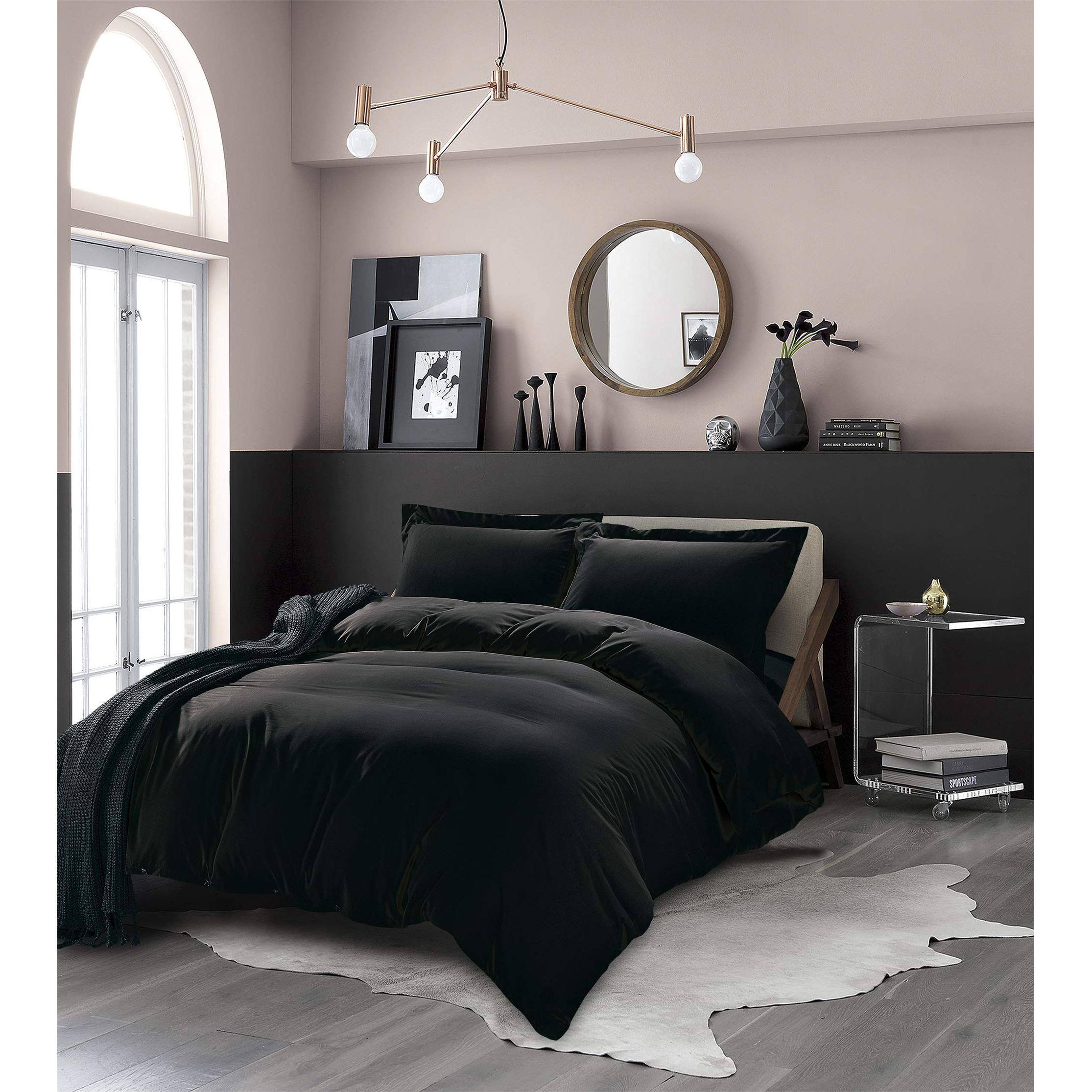 Black-KING/CAL-KING DUVET SET