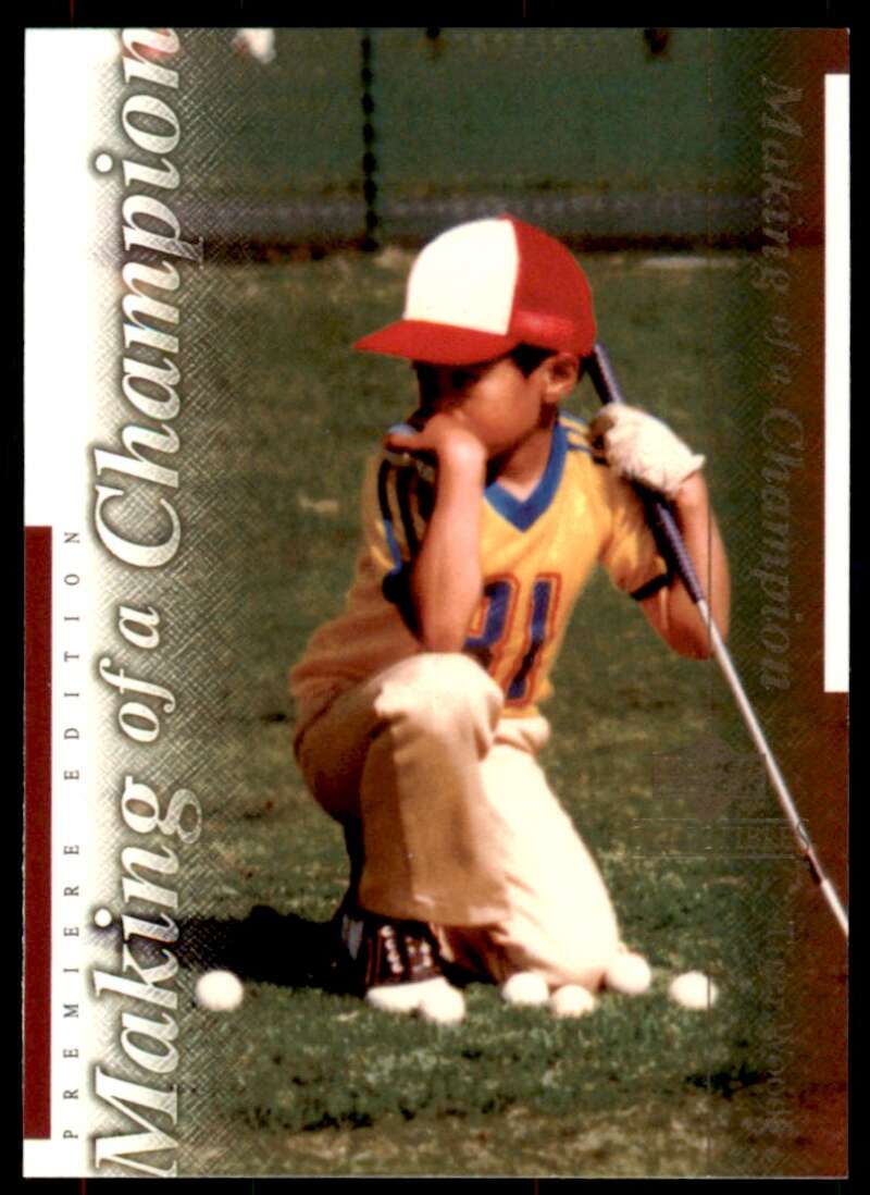 Tiger Woods Rookie Card 2001 Upper Deck Premier Edition Making of a Champion #1