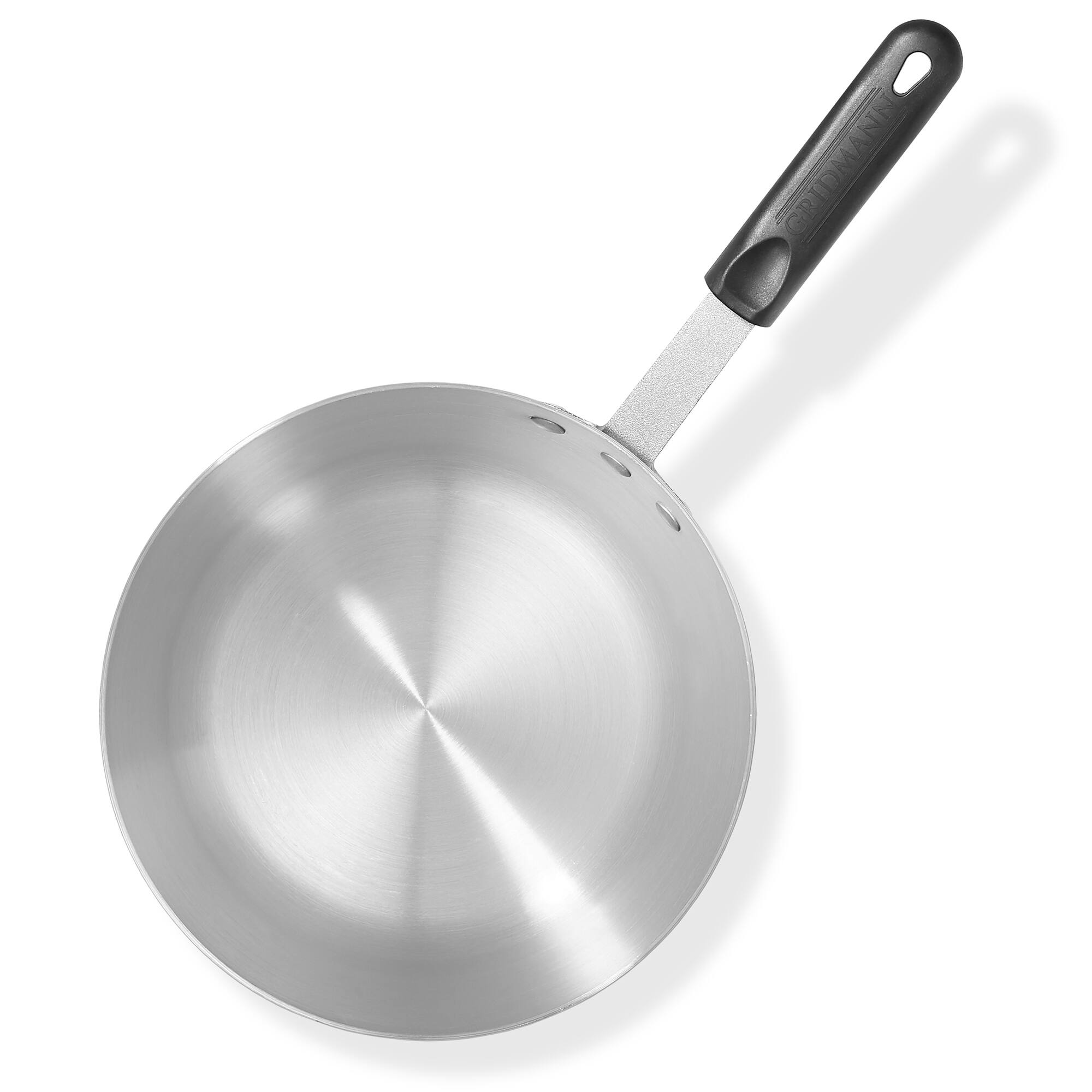 Alt View 2. GRIDMANN - 5.5-QT Aluminum Sauce Pan and Silicone Handle - NSF Pro Cookware - Silver.