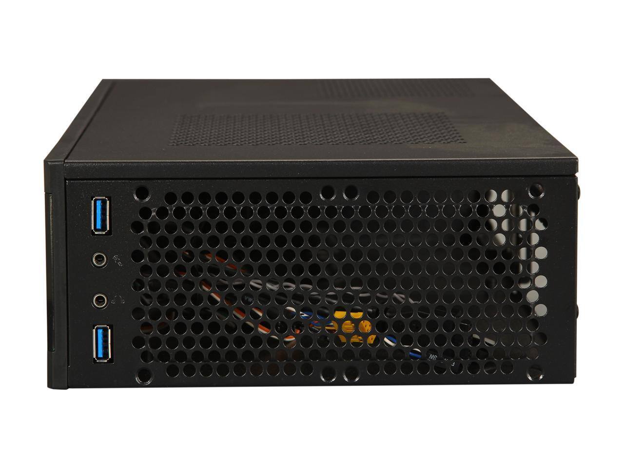 Alt View 4. SilverStone - SILVERSTONE Milo series ML05B Black Acrylic Front Panel, 0.8mm SECC body Mini-ITX Media Center / HTPC Case - Black.