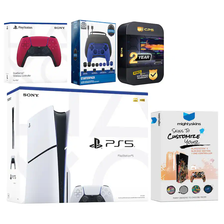 Playstation Slim Disc with Extra Controller, Gamer Starter Kit