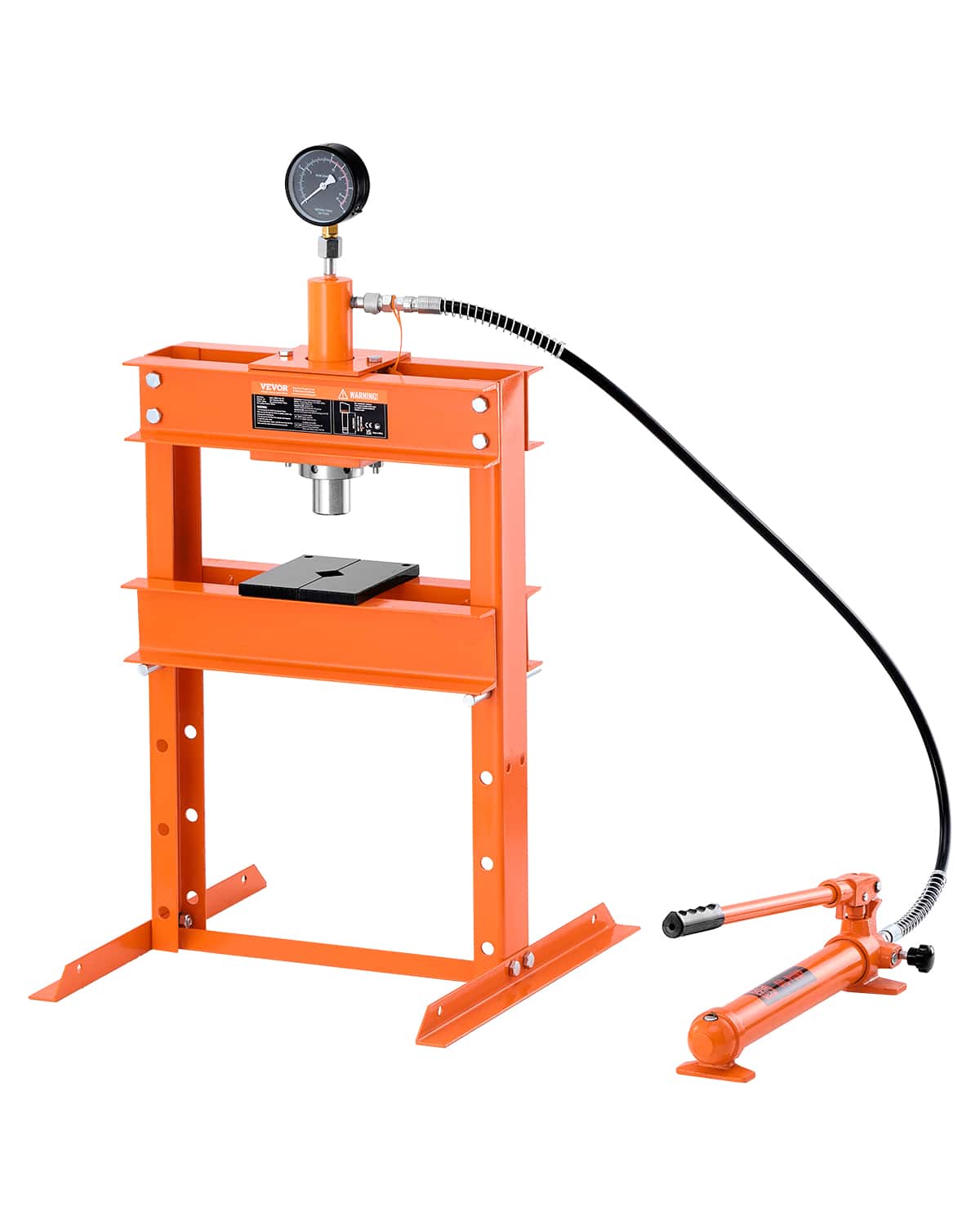 VEVOR - Hydraulic Shop Press, 10 T H-Frame Shop Press with Press Plate & H-shaped Base, Stable Garage Floor Adjustable Hydraulic - Orange price history on PriceWatchPro