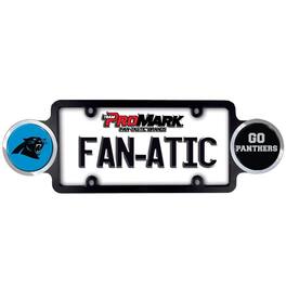 PRORUN - Carolina Panthers Automotive License Plate Frame with Team Badges - Multi