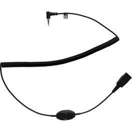 Jabra - QD to 3.5 mm for Push-to-Talk - Mini-phone/Quick Disconnect Audio Cable for Audio Device, PC, Computer, Headset - Black