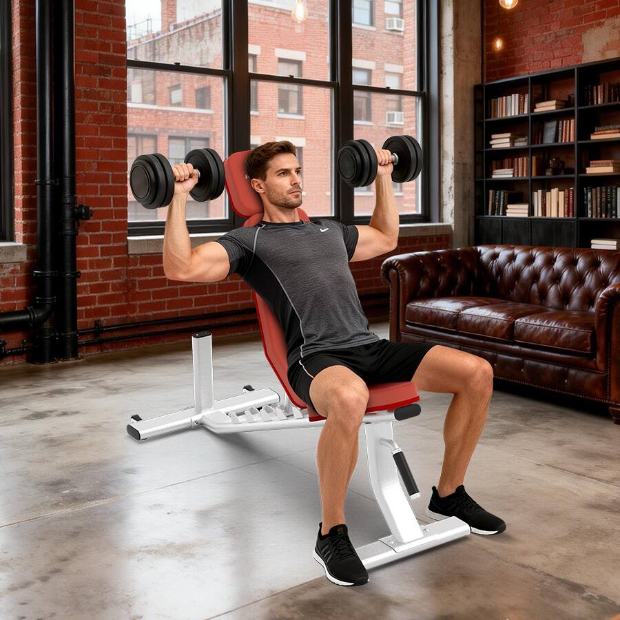 Alt View 4. HARISON - Discover HR-G3102 Commercial-Grade Weight Bench – 331 lbs Capacity - White.