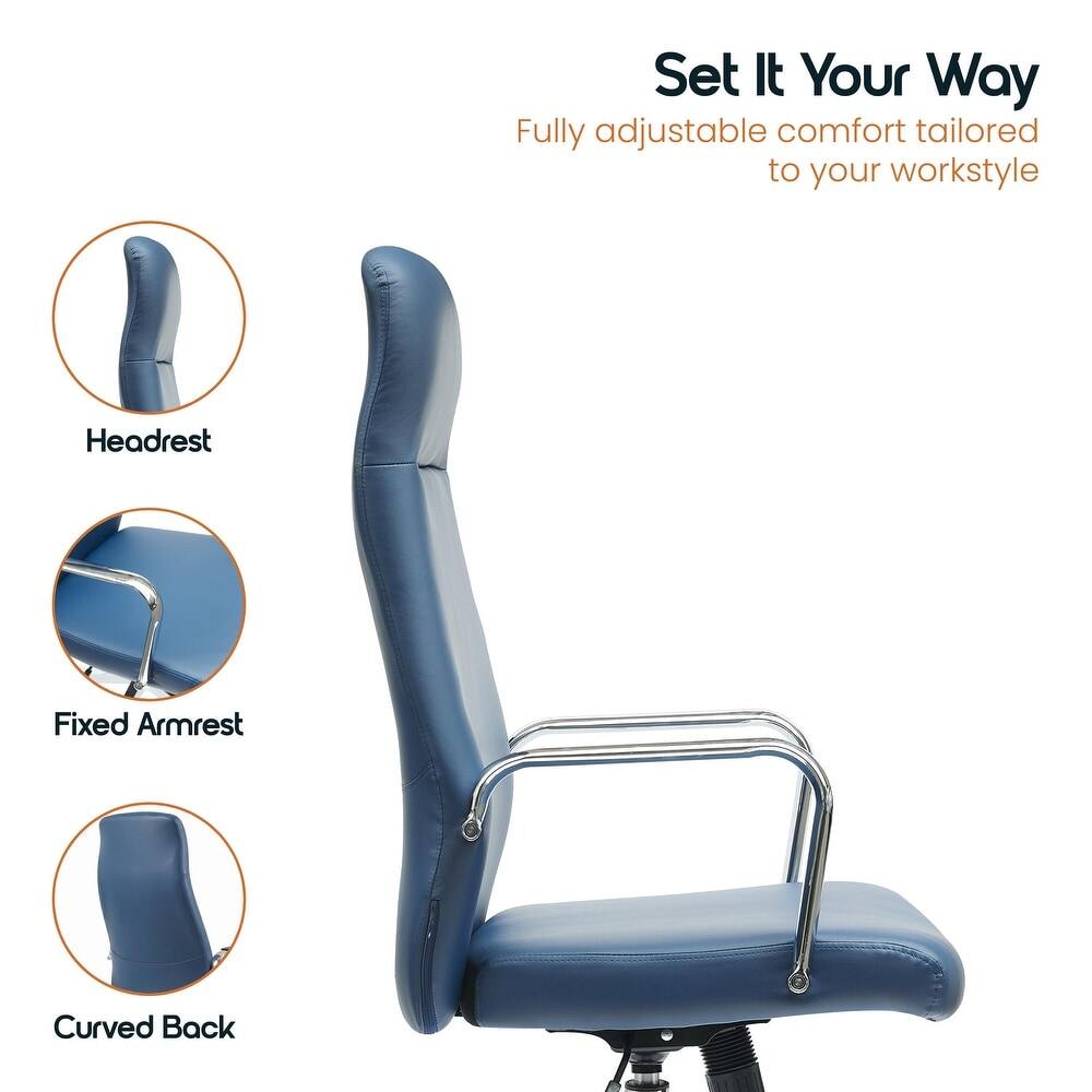 Set It Your Way  
Fully adjustable comfort tailored to your workstyle

- Headrest
- Fixed Armrest
- Curved Back