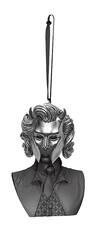 Front. Trick or Treat Studios - Ghost Holiday Horrors Ornament | Ghoulette - Silver.