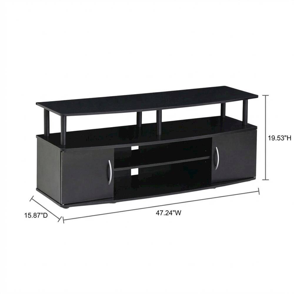FurniFact - Contemporary Large Entertainment Center for Up to 50-In TV with Storage - Black price history on PriceWatchPro