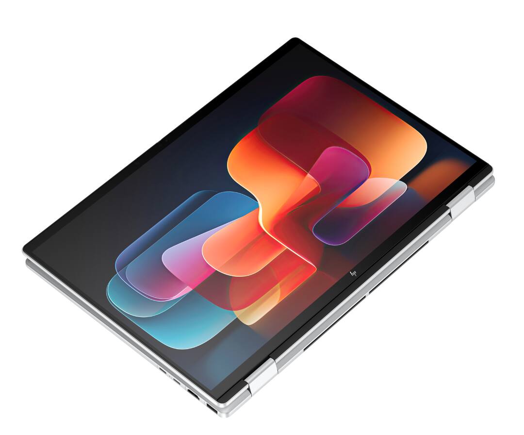 Alt View 2. HP - HP Envy 2-in-1 Laptop 16.0 WUXGA Display (Intel Ultra 7 155U, 32GB LPDDR5, 2TB PCIe SSD, Active Pen, Win 11 Pro) - Silver.