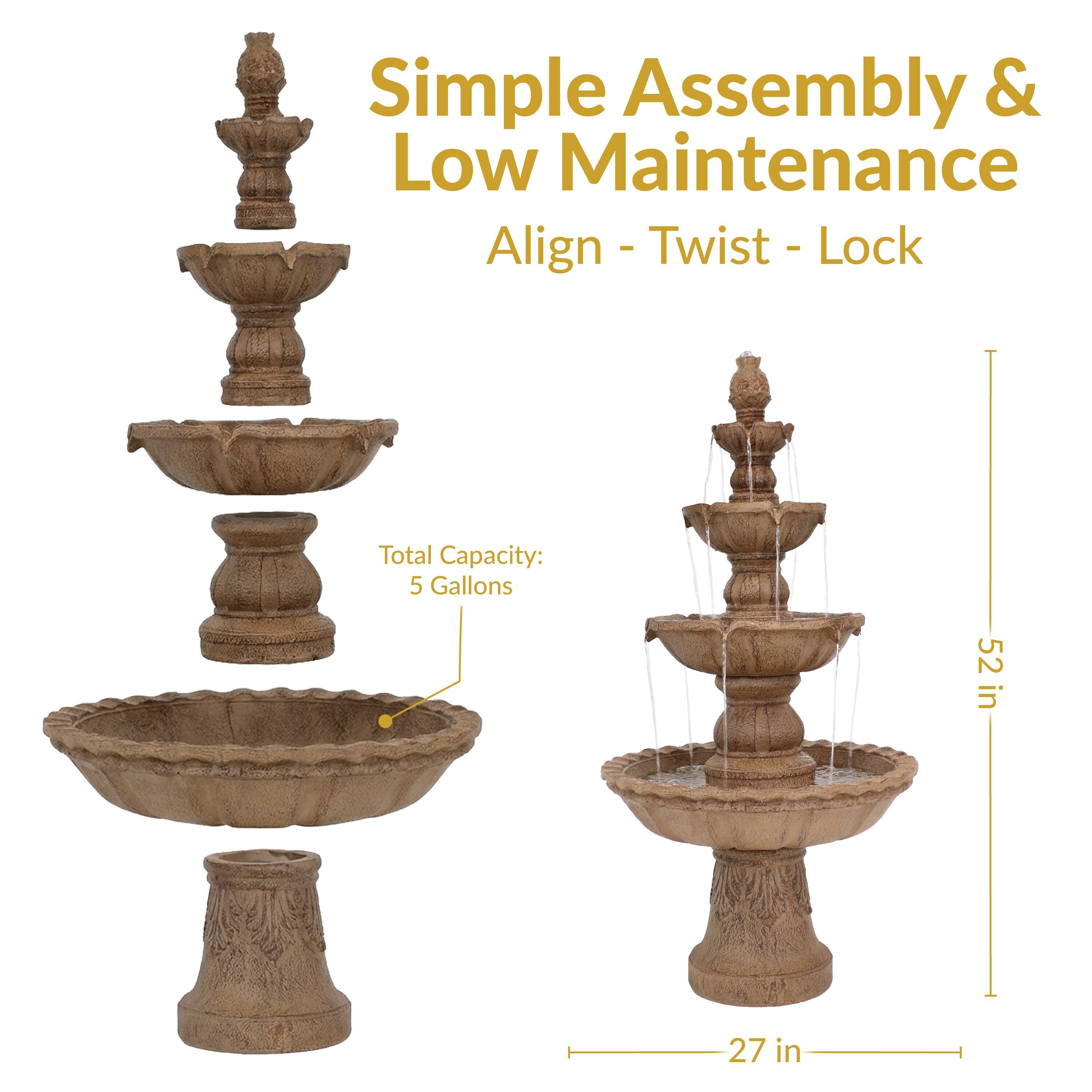 Simple Assembly & Low Maintenance  
Align - Twist - Lock  

Total Capacity: 5 Gallons  

52 in  
27 in