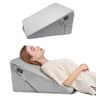 VEVOR - Bed Wedge Pillow for Sleeping, Adjustable Orthopedic Bed Wedge, 25D High-Density Foam Filling & Soft Washable Cover - Light Gray