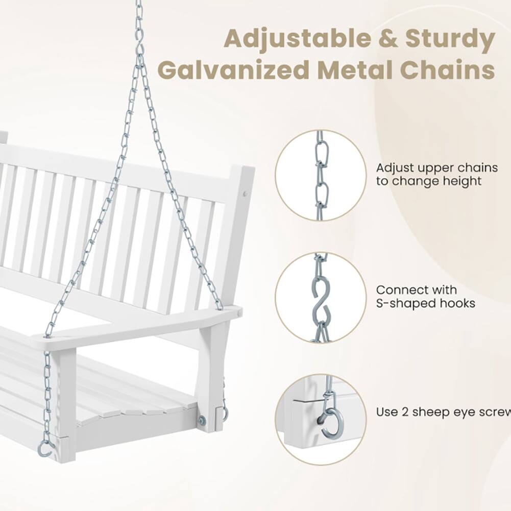 Adjustable & Sturdy Galvanized Metal Chains

- Adjust upper chains to change height
- Connect with S-shaped hooks
- Use 2 sheep eye screws