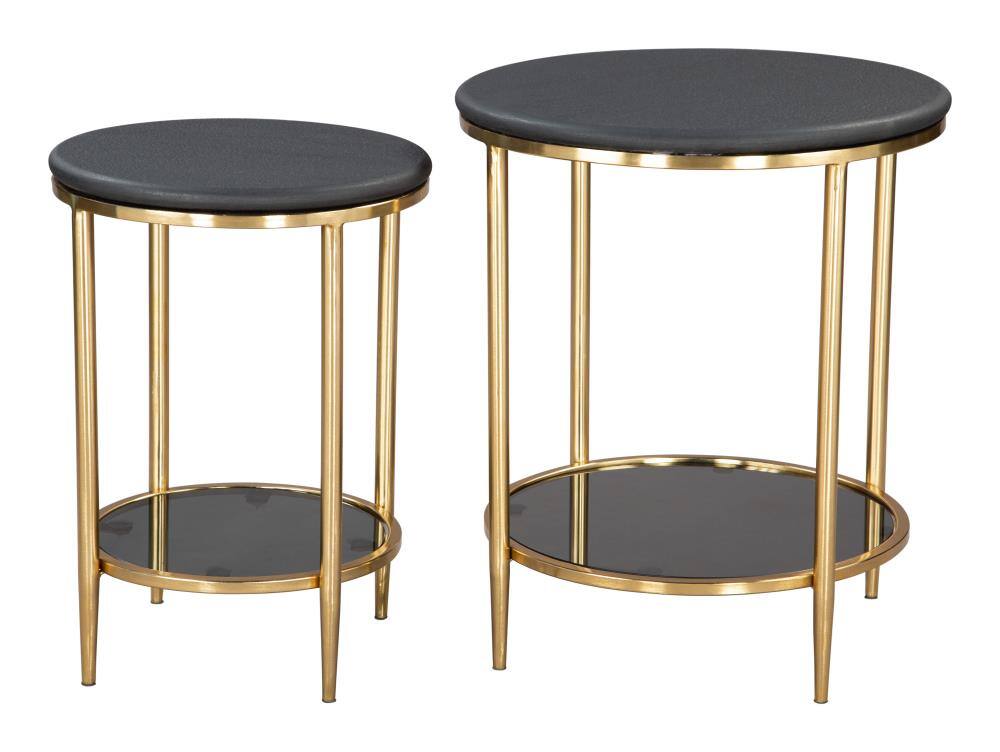 Front. Hivvago - Koper Coffee Table Set (2-Piece) Black - Black.