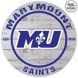 Jardine - Marymount Saints 20'' Indoor/Outdoor Weathered Circle Sign - White