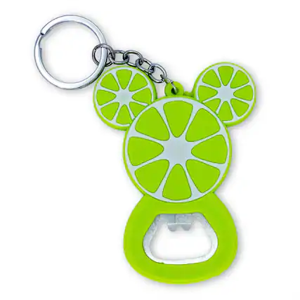 Front. Disney - Disney Mickey Mouse Fruit Bottle Opener Keychain - Black.