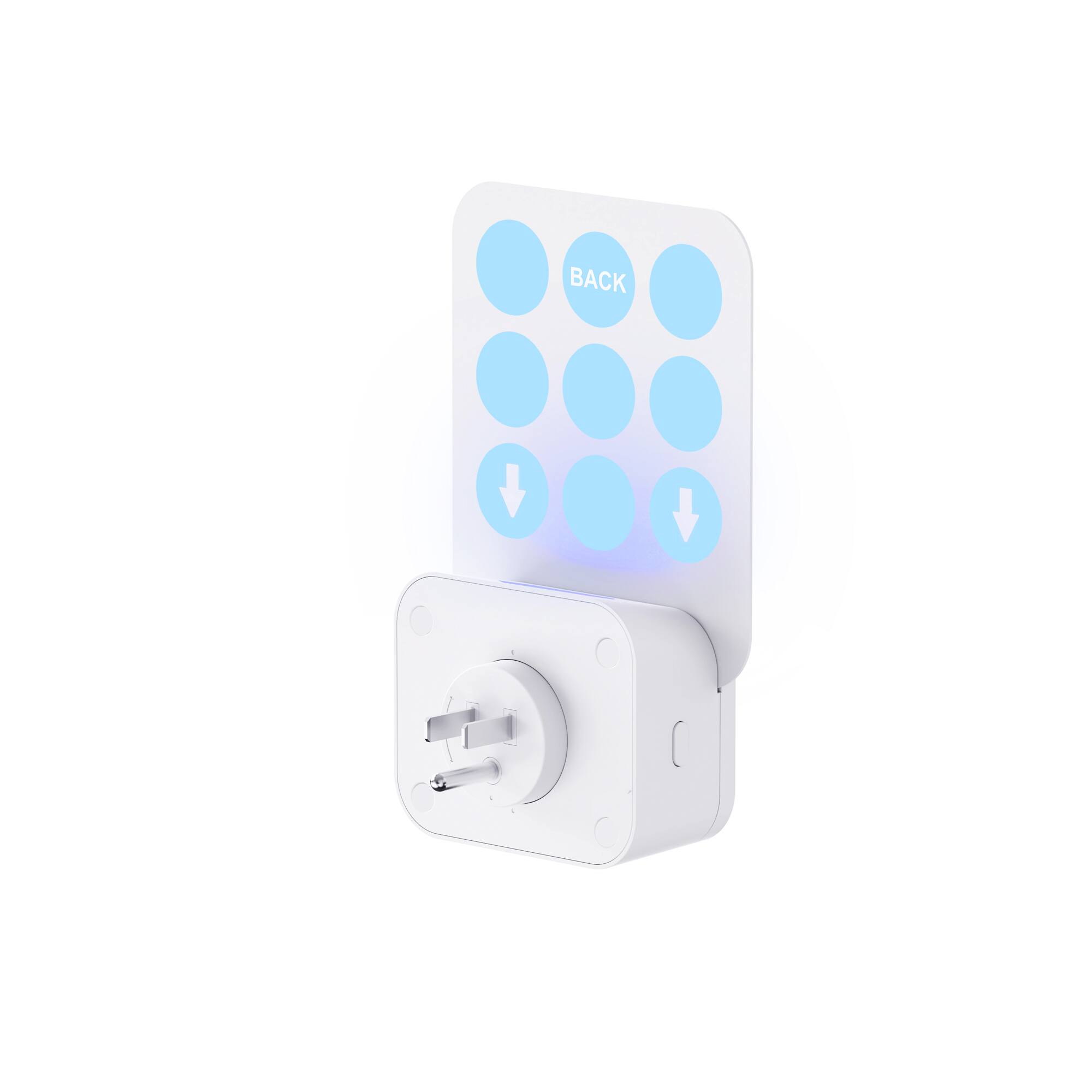 Alt View 4. Flowtron - Plug-in Fly Trap with Dual AC Outlets, USB Ports & Replaceable Adhesive Boards - White.