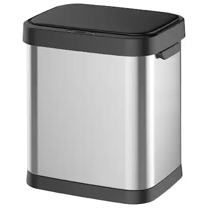Front. GARVEE - Automatic Trash Can - 8 Gallon/30 Liter Touchless Smart Stainless Steel Waste Can with Lid - Silver.