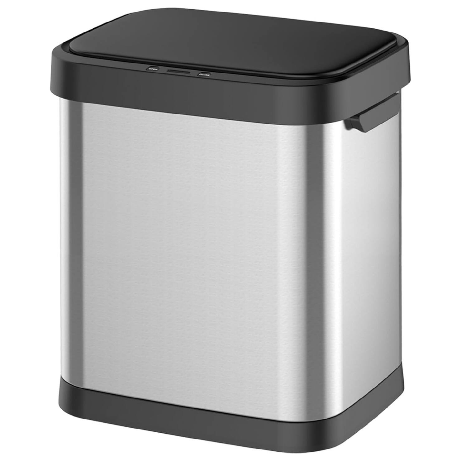Front. GARVEE - Automatic Trash Can - 8 Gallon/30 Liter Touchless Smart Stainless Steel Waste Can with Lid - Silver.