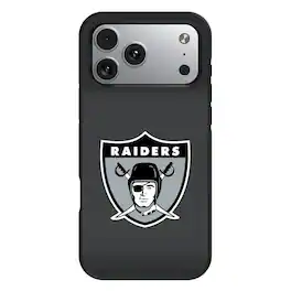 Keyscaper - Gridiron Classic Teams - Oakland Raiders Bump Case with 8.2ft Drop Protection - 14 Pro Max - Black